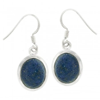 Pendientes largos óvalo de ónix o lapislázuli Plata 1ª Ley 925 - Karissma 2