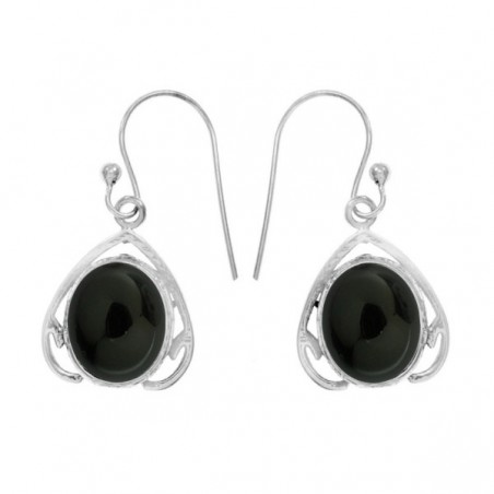 Pendientes piedra oval Plata de Ley 925 - Karissma