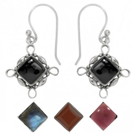 Pendientes largos vintage Plata de Ley 925