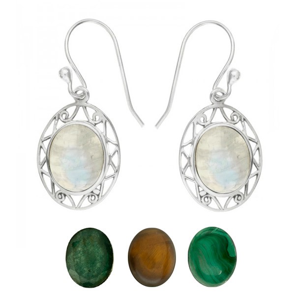 Pendientes base calada Plata de Ley - Joyería Jade