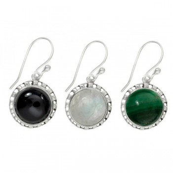 Pendientes con ónix o turquesa Plata de Ley