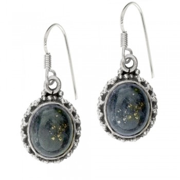 Pendientes étnicos lapislázuli Plata 1ª Ley 925 - Karissma