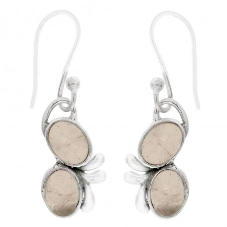 Pendientes doble piedra oval Plata 1ª Ley 925 - Karissma