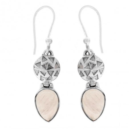 Pendientes gota de piedra invertida Plata 1ª Ley 925 - Karissma