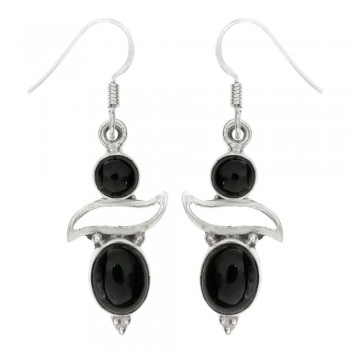 Pendientes largos doble piedra Plata 1ª Ley 925 - Karissma 2