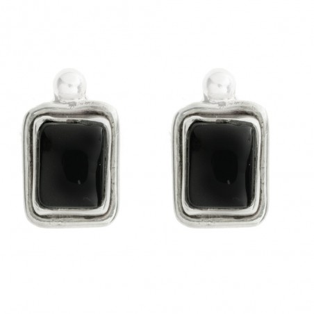 Pendientes ónix talla rectangular Plata de 1ª Ley 925 - Karissma