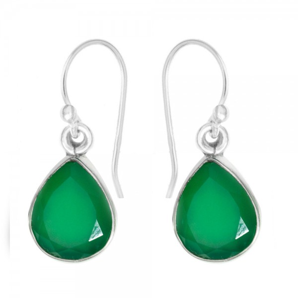 Pendientes gota de piedra natural Plata de Ley  - Karissma