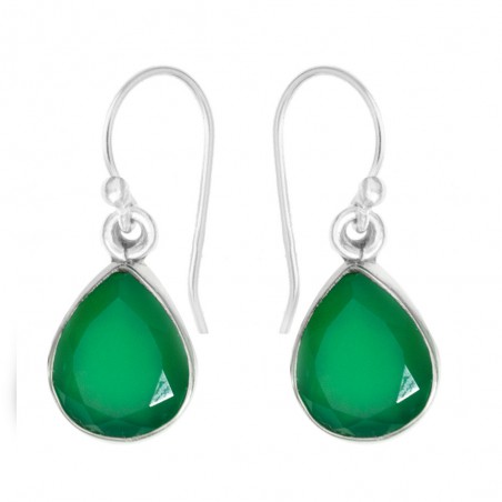 Pendientes gota de piedra natural Plata de Ley  - Karissma