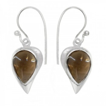 Pendientes gota cuarzo fumé Plata de Ley 925 - Karissma