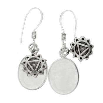 Pendientes piedra de luna con colgante Plata de Ley - Karissma