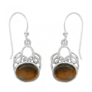 Pendientes piedra óvalo horizontal Plata de Ley - Karissma 2