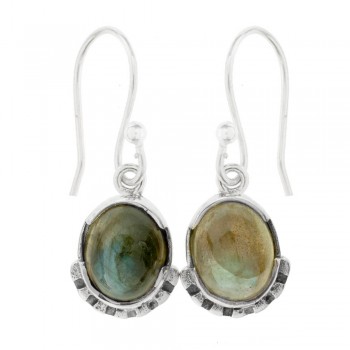 Pendientes largos lapislázuli oval Plata de Ley - Karissma