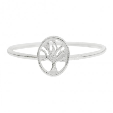 Anillo mini árbol de la vida oval Plata de Ley - Karissma