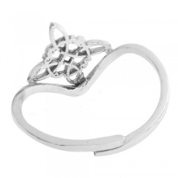 Anillo ajustable Nudo de Bruja Plata de Ley - Karissma 2