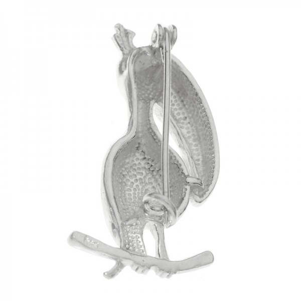 Broche solapa pájaro tropical Plata de Ley 925 - Karissma