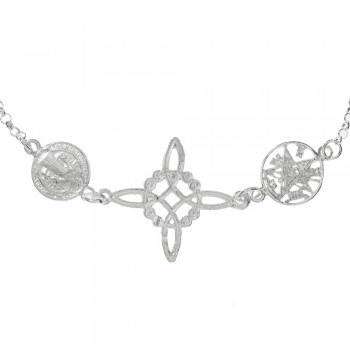 Pulsera triple amuleto protector Plata de Ley - Karissma 2