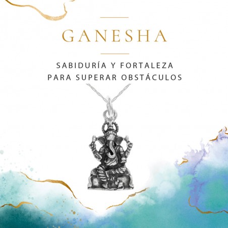 Collar Ganesha Plata de Ley envejecida - Karissma