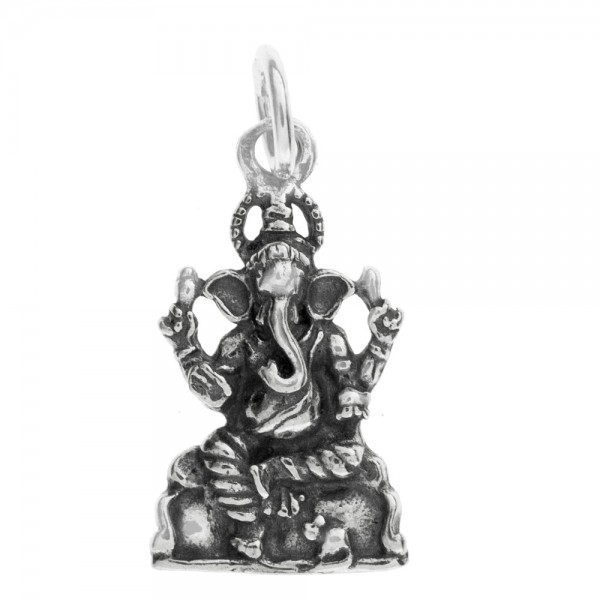 Collar Ganesha Plata de Ley envejecida - Karissma