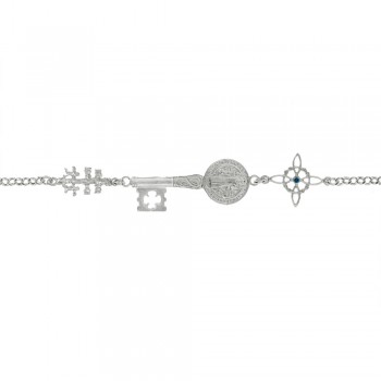 Pulsera triple amuleto protector Plata de Ley - Karissma 2