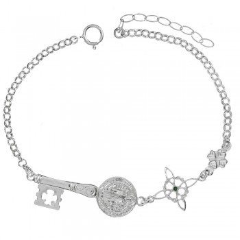 Pulsera San Benito & Nudo de bruja & Trébol - Karissma