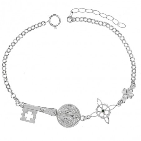 Pulsera San Benito & Nudo de bruja & Trébol - Karissma