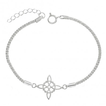 Pulsera coreana nudo de bruja Plata de Ley - Karissma