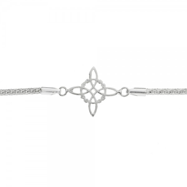Pulsera coreana nudo de bruja Plata de Ley - Karissma