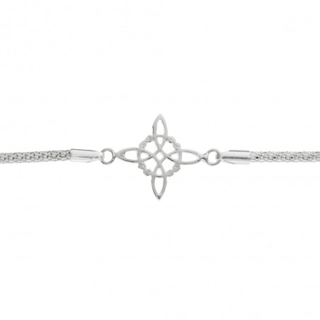 Pulsera coreana nudo de bruja Plata de Ley - Karissma