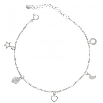 Pulsera con colgantitos Plata de Ley - Karissma