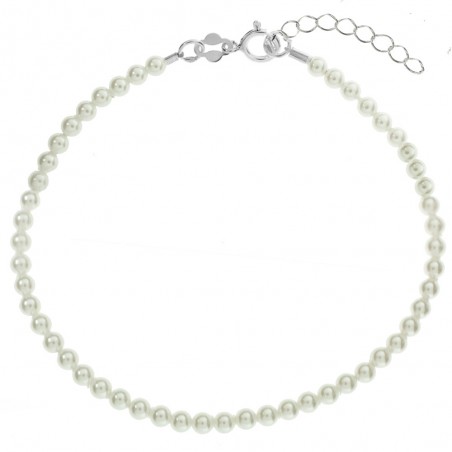 Pulsera perlas 3 mm Plata de Ley - Karissma