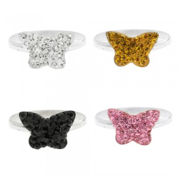 Anillo mariposa brillo Plata de Ley 925 - Karissma