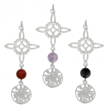 Collar Nudo de Bruja & Tetragrámaton Plata de Ley - Karissma