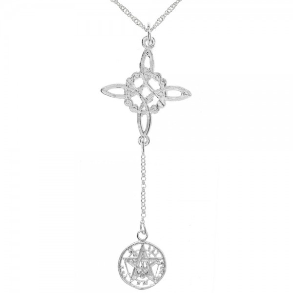 Collar Nudo de Bruja & Tetragrámaton Plata de Ley - Karissma