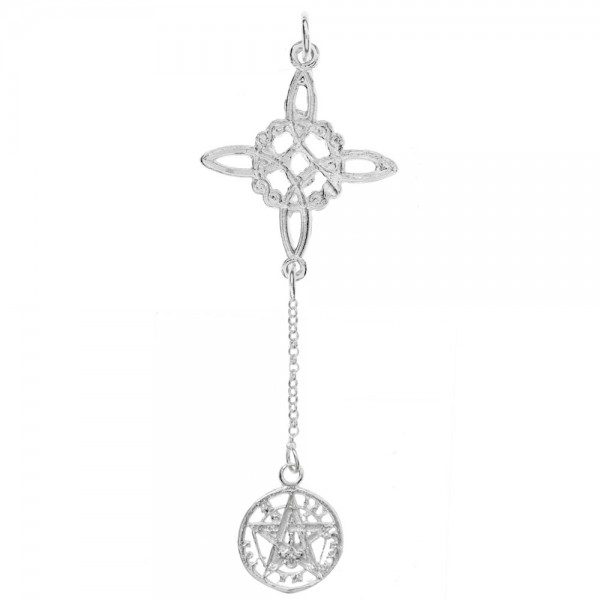 Collar Nudo de Bruja & Tetragrámaton Plata de Ley - Karissma