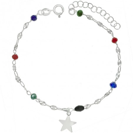 Pulsera con estrella colgante Plata de Ley - Karissma