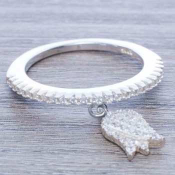 Anillo con colgante tulipán Plata de Ley 925