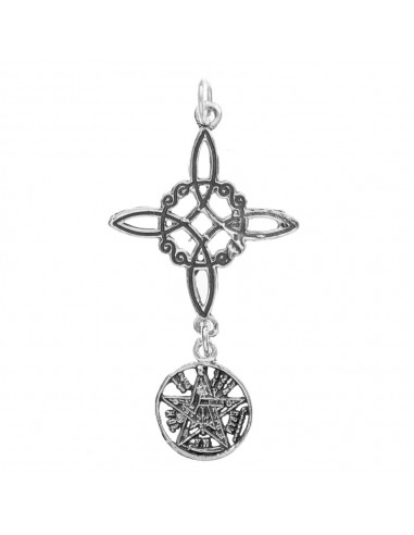 Collar Nudo de Bruja & Tetragrámaton Plata de Ley - Karissma