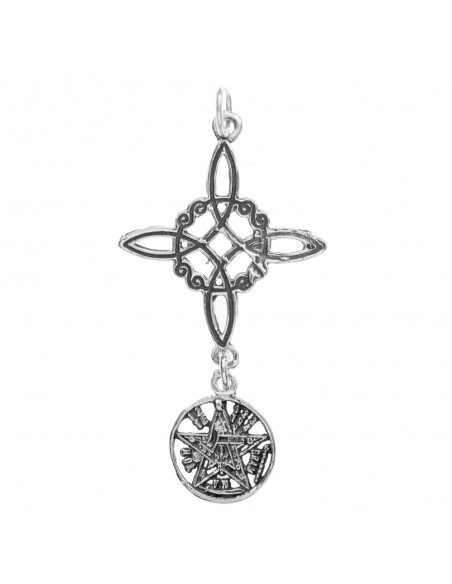 Collar Nudo de Bruja & Tetragrámaton Plata de Ley - Karissma