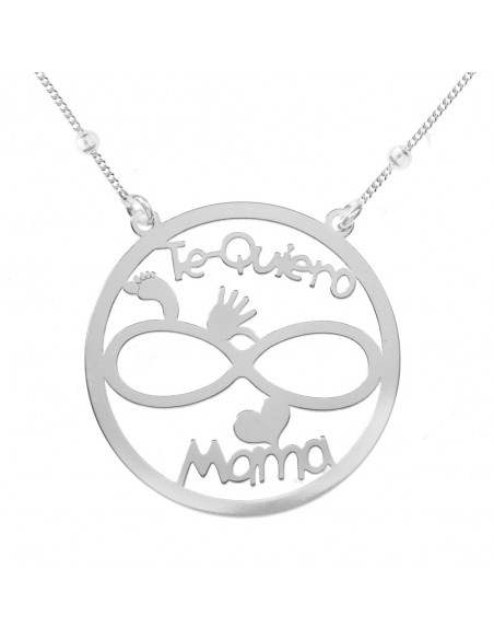 Collar Te Quiero Mamá Plata de Ley - Karissma