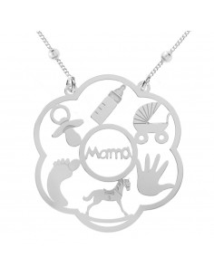 Collar Mamá símbolos maternidad Plata de Ley - Karissma 2