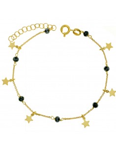 Pulsera dorada estrellas Plata de Ley - Karissma