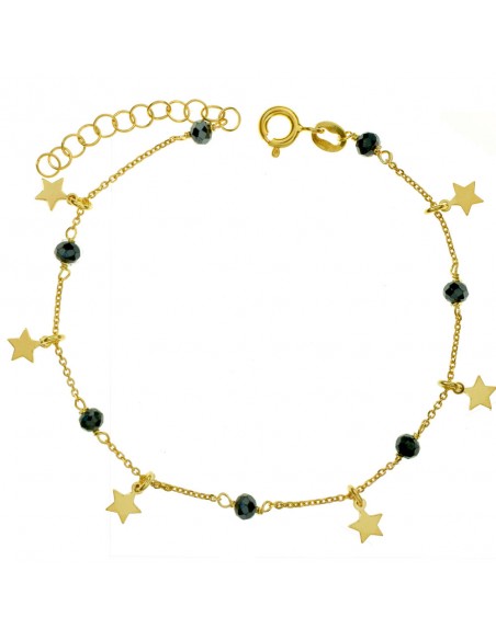 Pulsera dorada estrellas Plata de Ley - Karissma