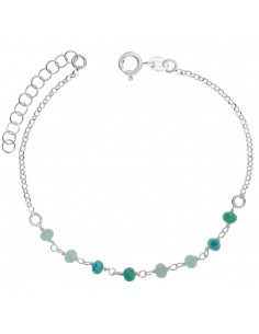 Pulsera cristales tonos azules Plata de Ley - Karissma