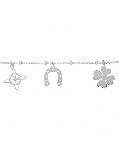 Pulsera símbolos de la Suerte Plata de Ley - Karissma