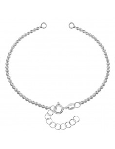 Base de pulsera de bolitas Plata de Ley - Karissma