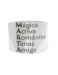 Anillo XL personalizado "Juego de palabras" Plata de Ley - Karissma