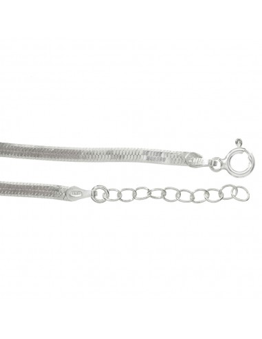 Gargantilla cola de serpiente brillo espejo Plata de Ley - Karissma