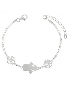 Pulsera triple amuleto de protección Plata 925 - Karissma
