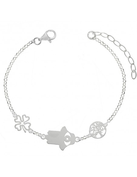 Pulsera triple amuleto de protección Plata 925 - Karissma