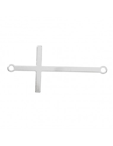 Entrepieza cruz plana Plata de Ley - Karissma